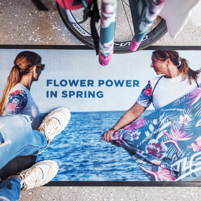 Flower Power In Spring printed on a mat