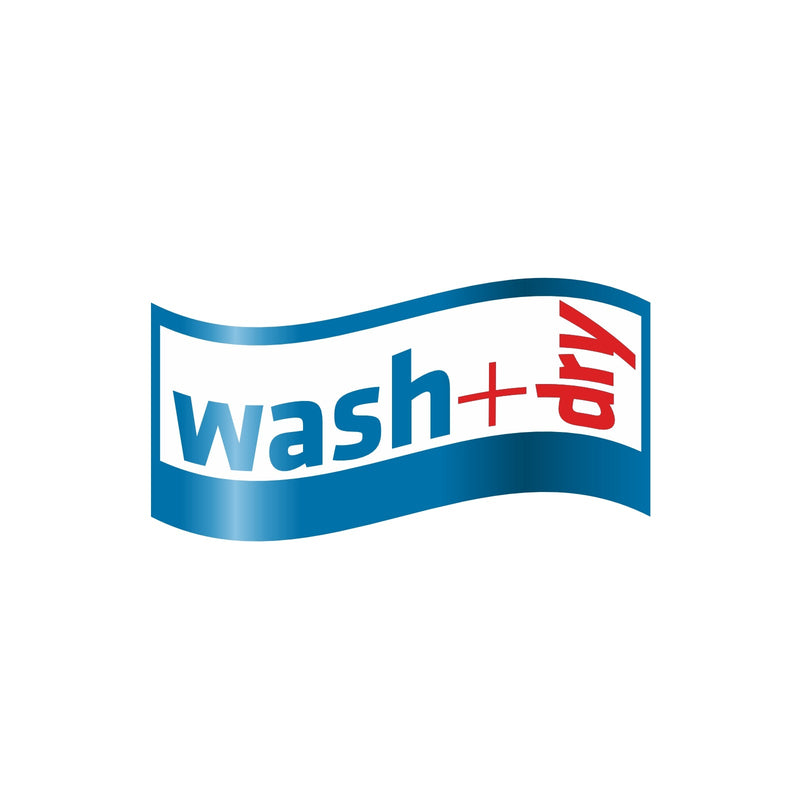 wah+dry logo on a white square