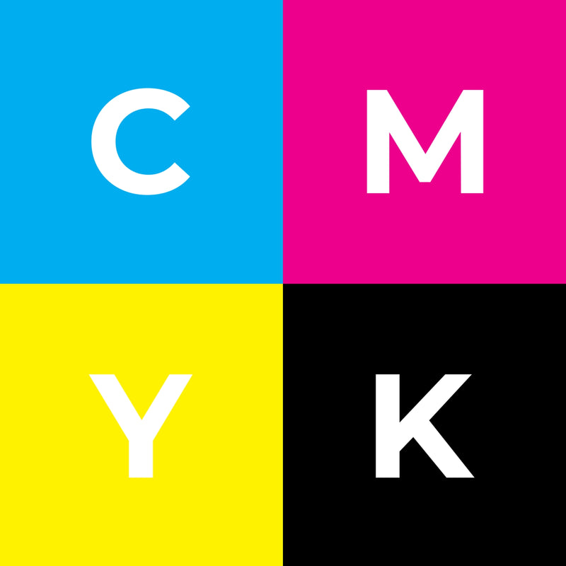 CMYK colour mode graphic